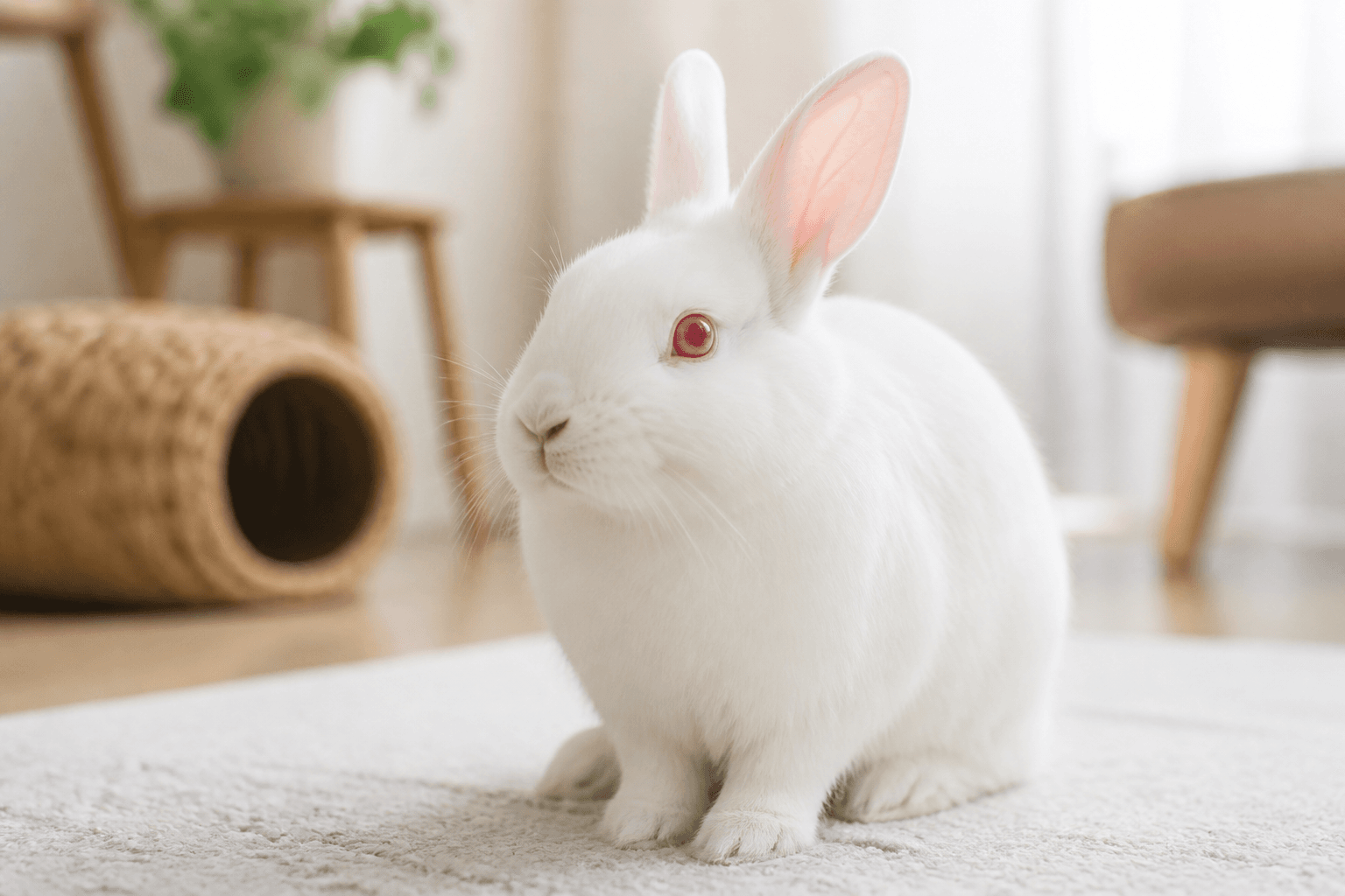 うさぎの目が赤い理由とは?品種による違いと健康チェックのポイント